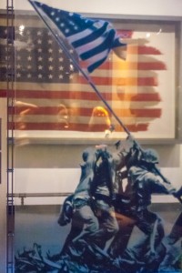 United States Marine Corps National Museum: The actual flag flown on Mt. Sarabaci on Iwo Jima