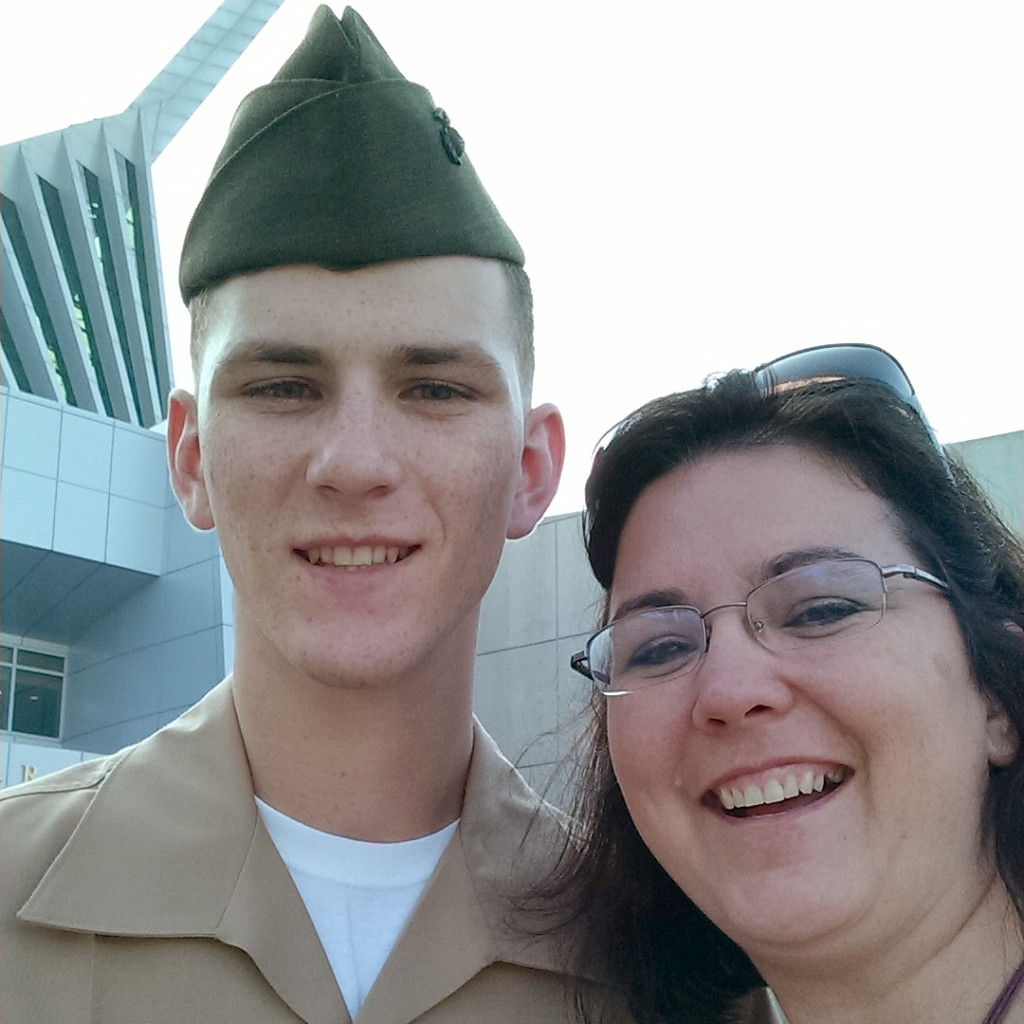 Marine Mom and son