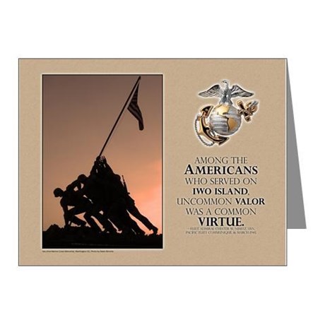Iwo Jima Marine Corps Memorial Card