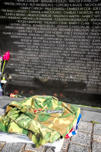Marine uniform left at the Vietnam Wall in Washington DC