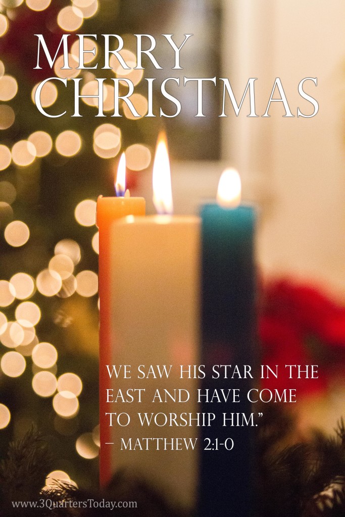 Merry Christmas church candles