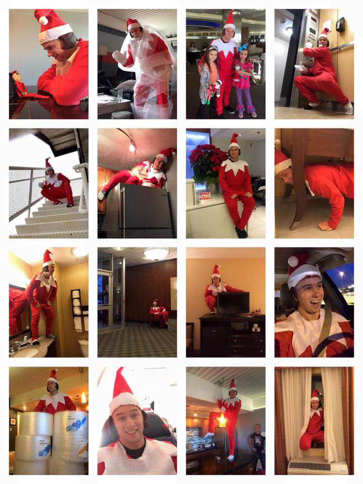 Life size Elf on a Shelf played by Andrew Dean