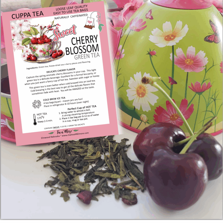Cherry blossom green tea