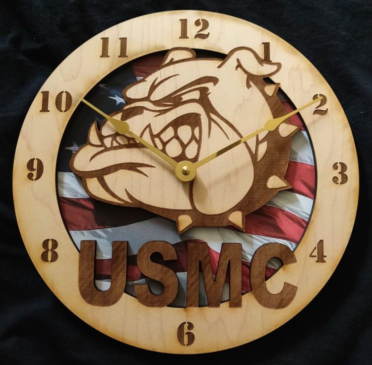 Marine Corps gifts are perfect for Christmas, birthdays or veterans. This United States Marine Corps wall clock is perfect for any Marine family or veteran. 
