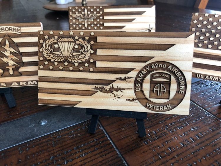 US Army 82nd Airborne Veteran desktop flag.

American Monster Projects (AMP) is veteran owned and operated. The AMP family has served for generations and uses this tradition to make products geared to fellow veterans and people who are proud to be American!